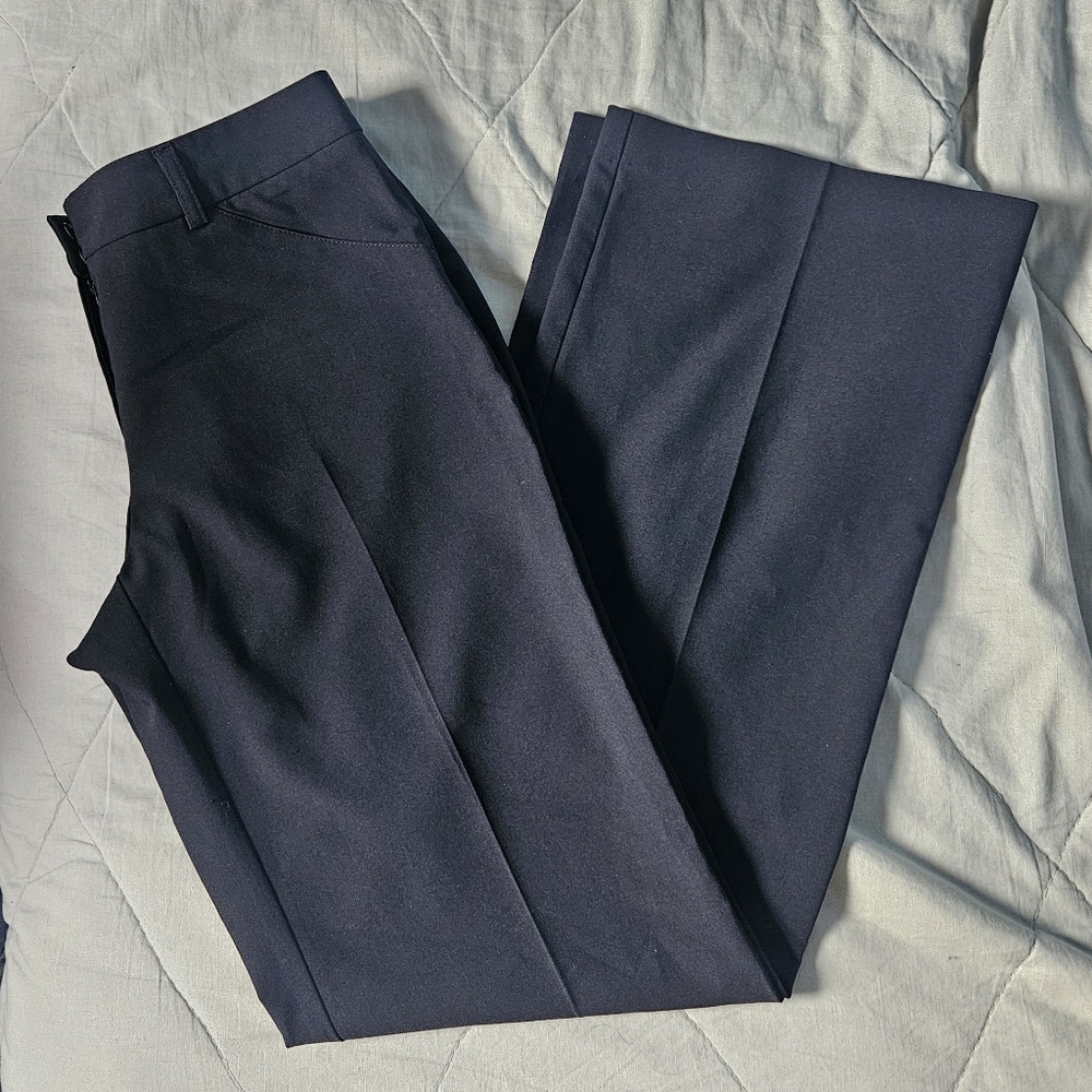 RICKI's Black Straight Leg Trousers Workpants Contemporary Slacks Size 2